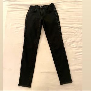 ZARA DENIM JEANS WITH RHINESTONES